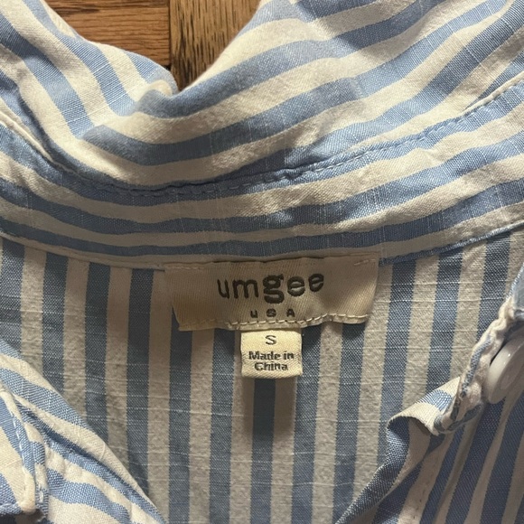 Umgee Blue and White Striped Dress - Picture 2 of 3